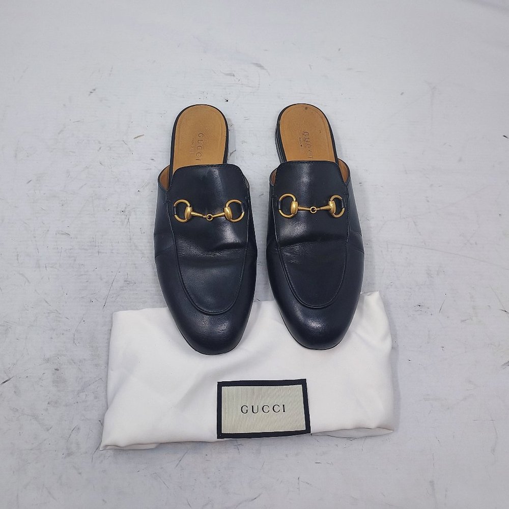 Gucci Black Horsebit Princetown Slide Mule